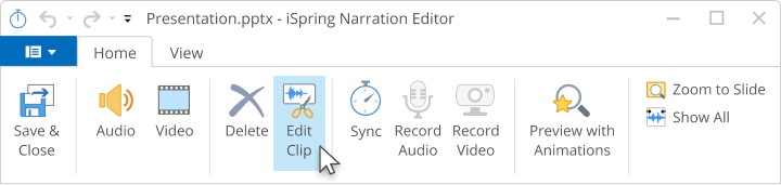 iSpring Narration Editor